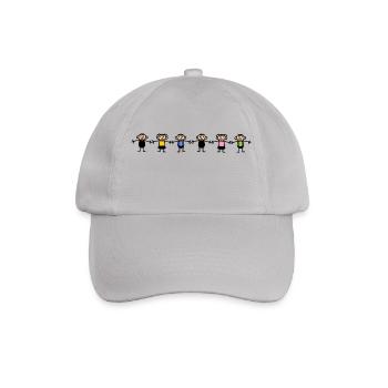 Kindergarten children holding children's hands - Baseball Cap - grey - Front