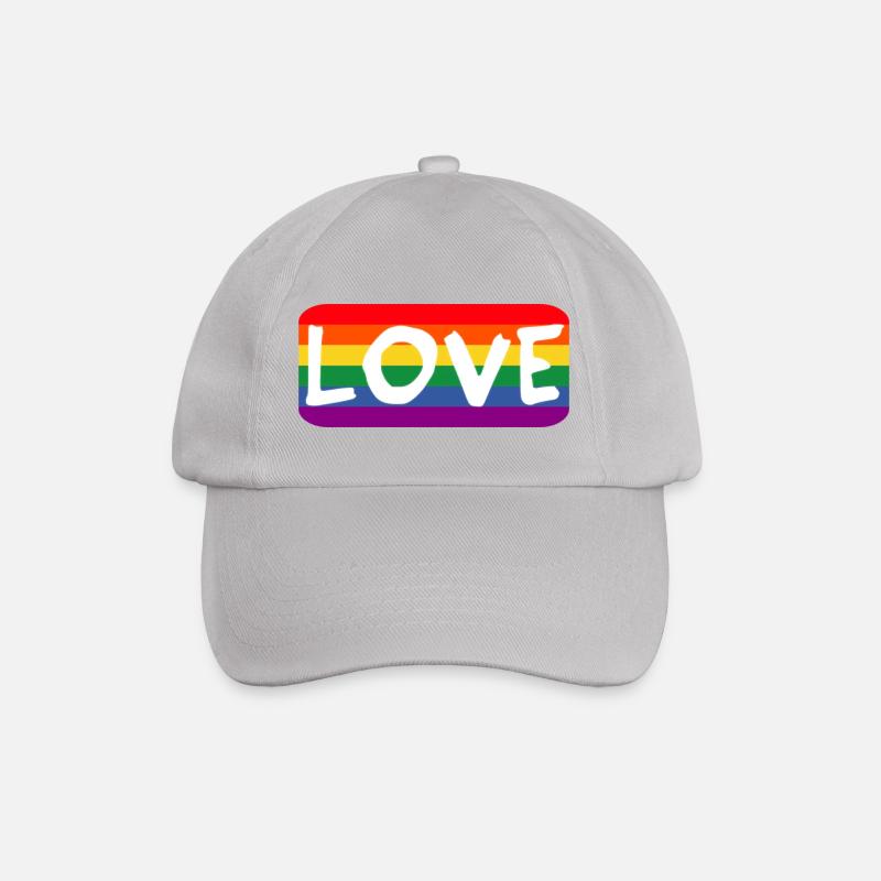 Love Pride Rainbow - Baseballkappe - Grau