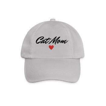 Cat mom Cat lover Geschenkidee - Baseballkappe - Grau - Vorne