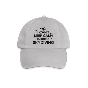 I can't keep calm I'm going skydiving - Baseballkappe - Grau - Vorne
