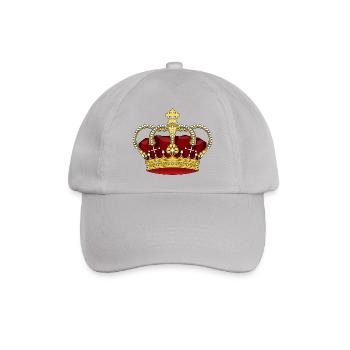 krone crown koenig king castle schloss tower burg1 - Baseballkappe - Grau - Vorne