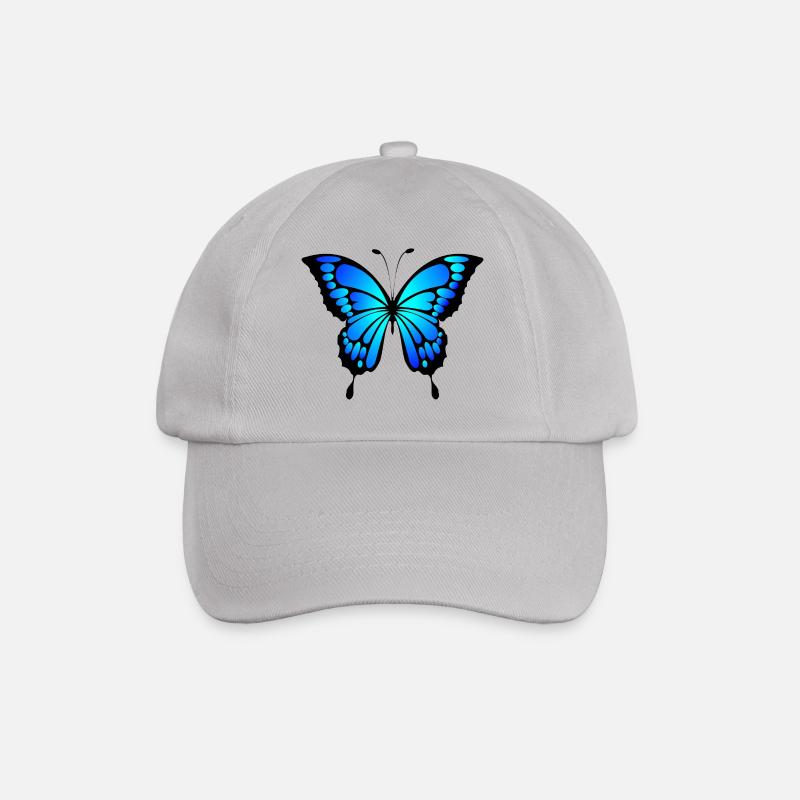 Schmetterling - Baseballkappe - Grau