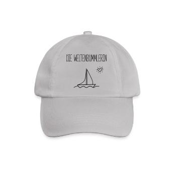 DIE WELTENBUMMLERIN- Segelschiffe Geschenk Shirts - Baseballkappe - Grau - Vorne