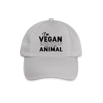 Veganer Vegetarier Tierschutz Geschenkidee - Baseballkappe - Grau - Vorne