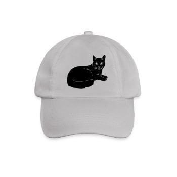cat - Baseballkappe - Grau - Vorne