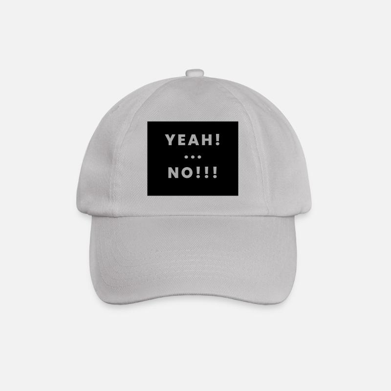yeah no - Baseballkappe - Grau