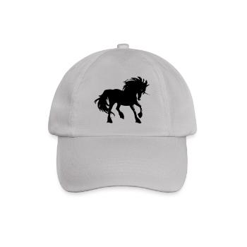 Einhorn - Baseballkappe - Grau - Vorne