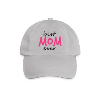 text best mom ever sticker autocollant button amour - Casquette classique - bruyère - Devant
