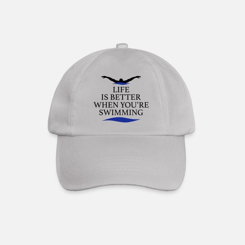Schwimmen - Baseballkappe - Grau