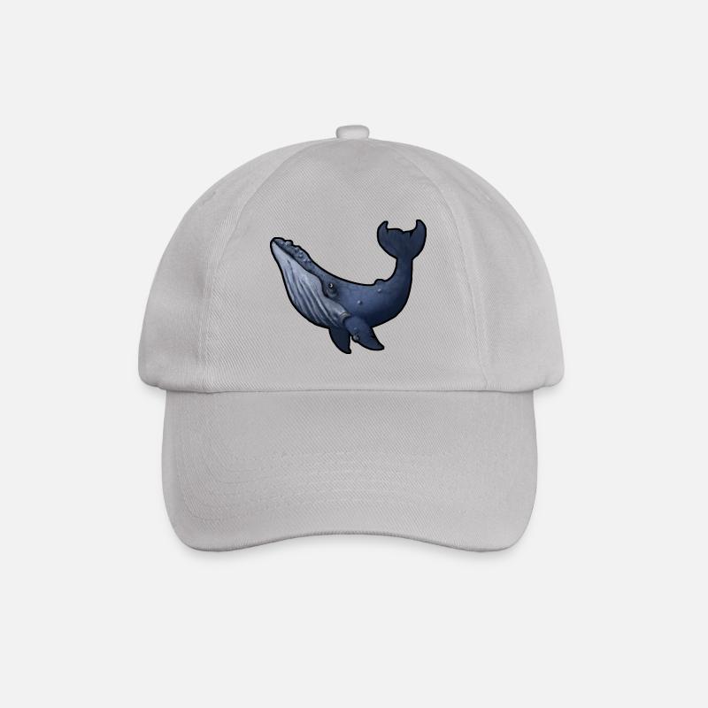 Buckelwal - Baseballkappe - Grau