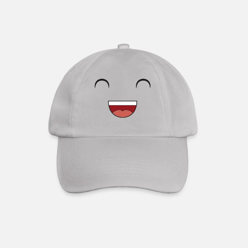 Happy Smile Smiley - Baseballkappe - Grau