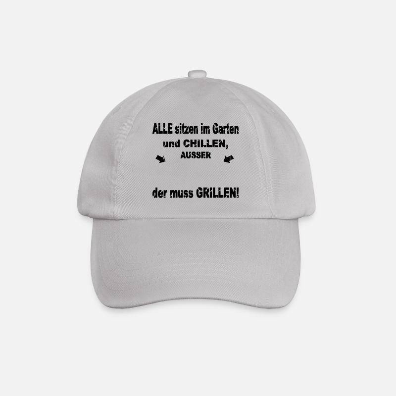 Lustiger Grill-Spruch - Baseballkappe - Grau