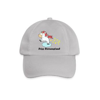 Friss Sternenstaub Einhorn Wolke Sterne Geschenk - Baseballkappe - Grau - Vorne