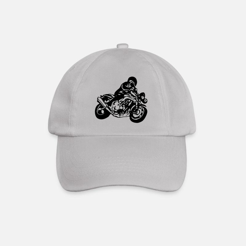 motorcycle - Baseball Cap - grey