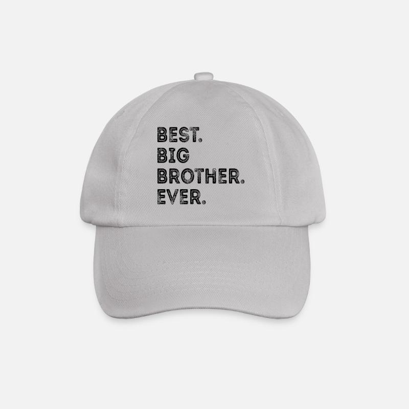 BEST BROTHER EVER Bester Großer Bruder Geschenk - Baseballkappe - Grau