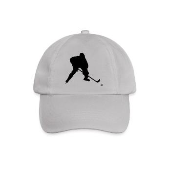 Eishockey Spieler Hockey Puck Wintersport - Baseballkappe - Grau - Vorne