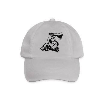 wildschwein - Baseballkappe - Grau - Vorne