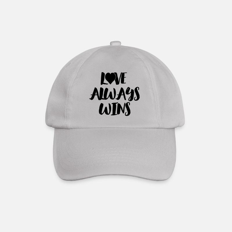 Love Always Wins - Baseballkappe - Grau