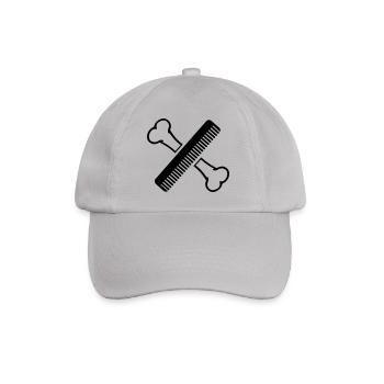 Bone with comb grooming salon - Baseball Cap - grey - Front