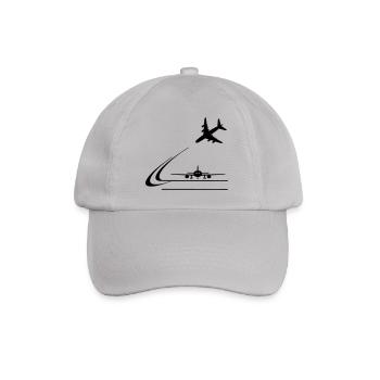Landing of aircraft - Baseball Cap - grey - Front