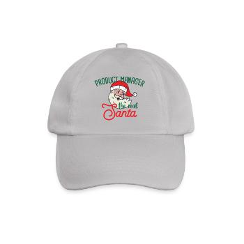 Product Manager xmas Santa Weihnachten Srum Master - Baseballkappe - Grau - Vorne