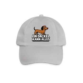 Ein Dackel kann alles! - Baseballkappe - Grau - Vorne