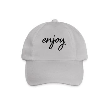 Design "enjoy" with front inscription Unisex - Baseball Cap - grey - Front