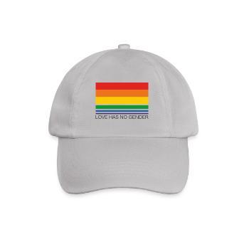 Love Has No Gender - Regenbogen - Baseballkappe - Grau - Vorne