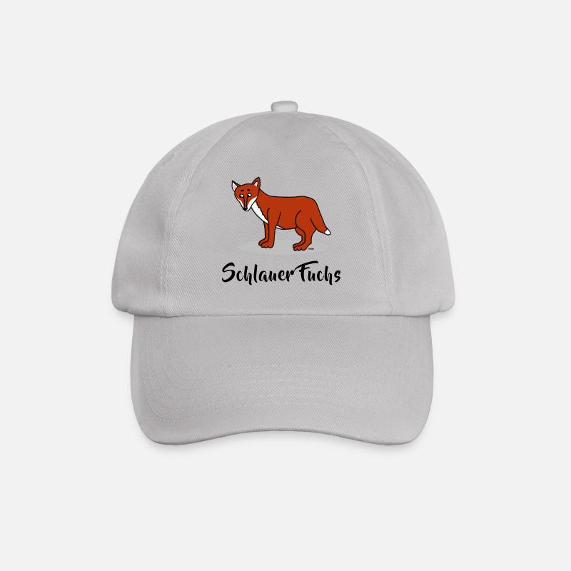 Schlau Intelligent - Schlauer Fuchs - Baseballkappe - Grau