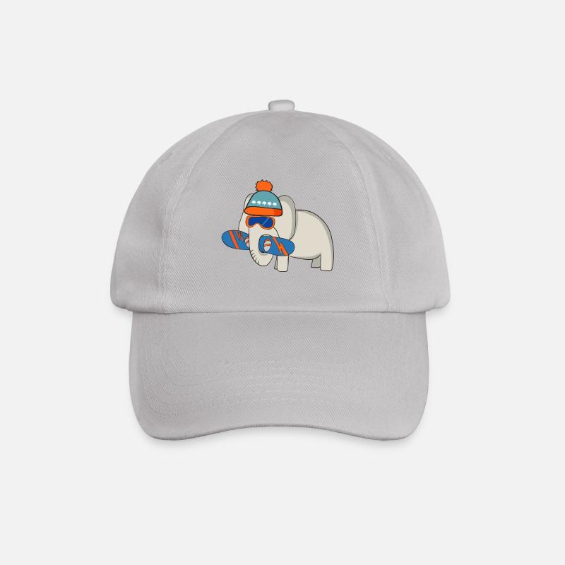 Snowboard - Baseballkappe - Grau