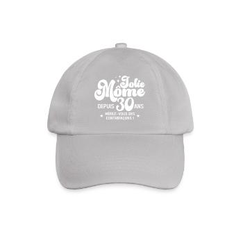Cadeau Femme anniversaire 30 ans jolie mome cop - Casquette classique - bruyère - Devant
