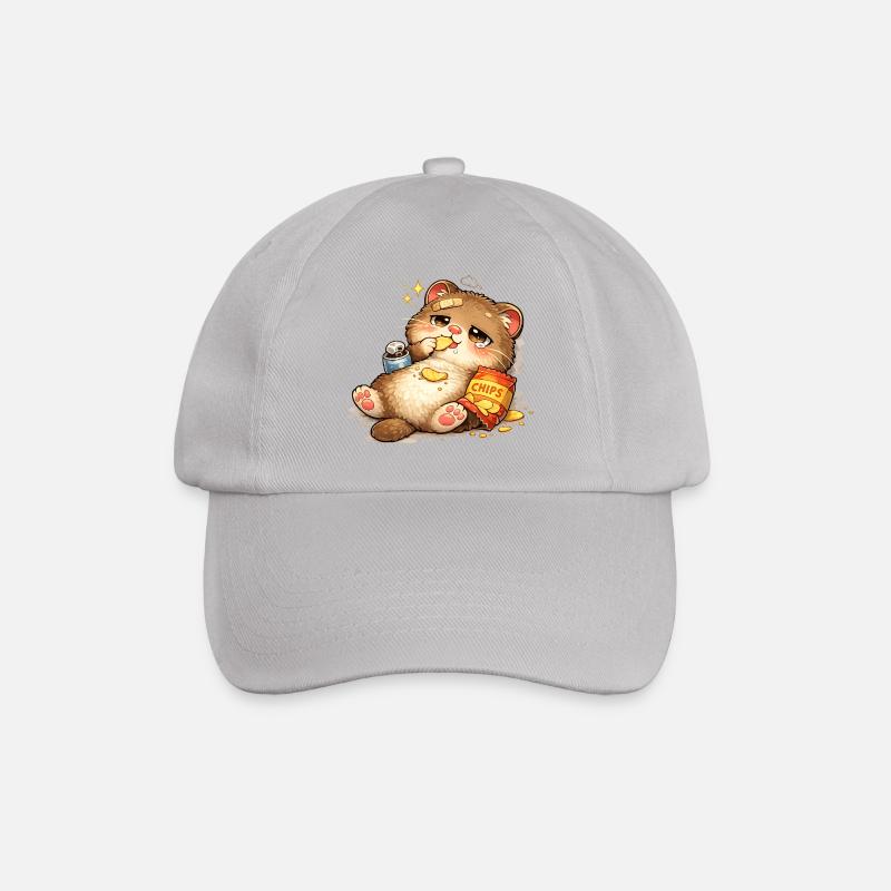 Keksliebende Katze - Baseballkappe - Grau