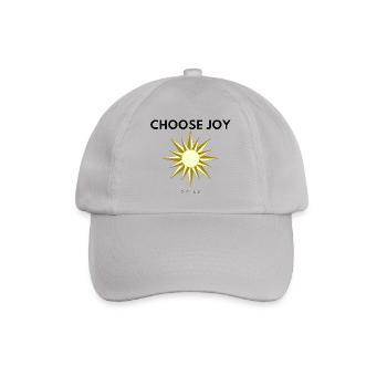 Wählen Sie Joy Daily Minimal Sun Quote Design - Baseballkappe - Grau - Vorne