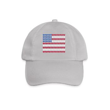 Patriotic Farmer Rooster Flock Poultry USA Pride C - Baseball Cap - grey - Front