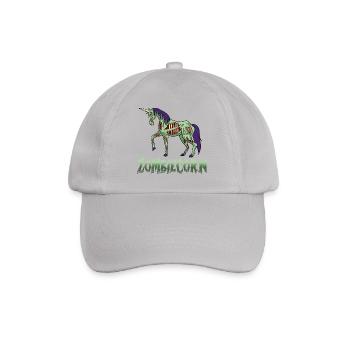 Halloween Einhorn untot Zombie lustig Geschenk - Baseballkappe - Grau - Vorne