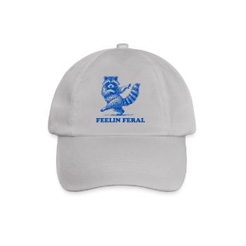 Feeling Feral Racoon Ironic Saying Funny Raccoon - Baseballkappe - Grau - Vorne