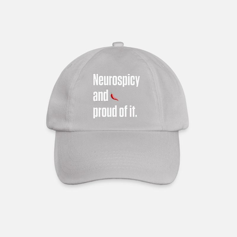 Neurospicy und stolzes neurodivergentes Geschenk - Baseballkappe - Grau