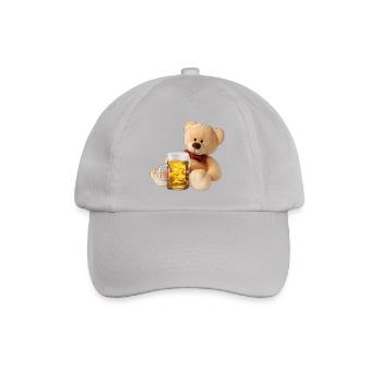 Ours avec bière bière chemise buveur de bière - Casquette classique - bruyère - Devant