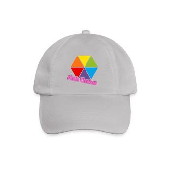 Bunte Dreiecke Rosa Kreise - Baseballkappe - Grau - Vorne