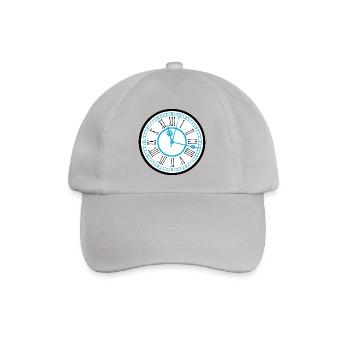 clock time clock time hourglass hourglass33 - Baseball Cap - grey - Front