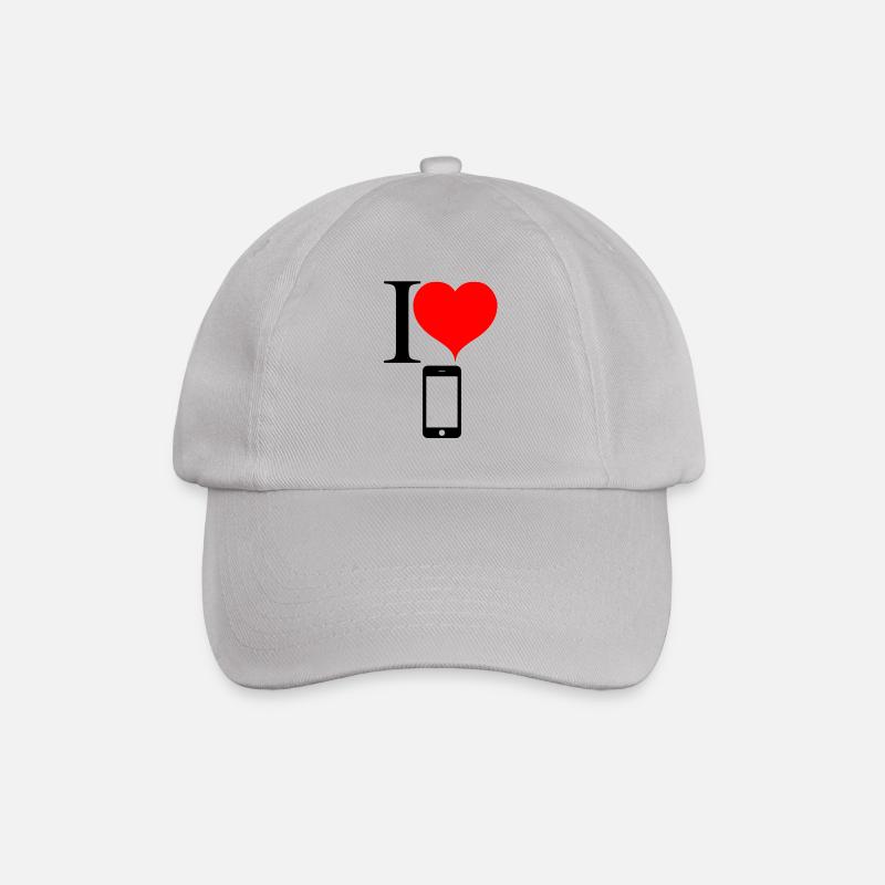I love mobile and smartphone - Baseball Cap - grey