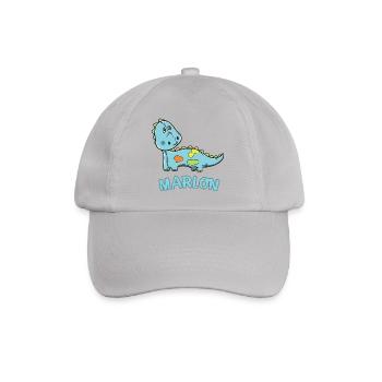 Dinosaur funny child Marlon gift birthday - Baseball Cap - grey - Front