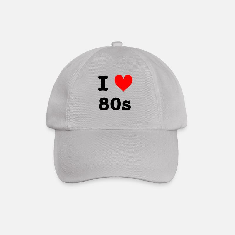 I love 80s - Baseballkappe - Grau