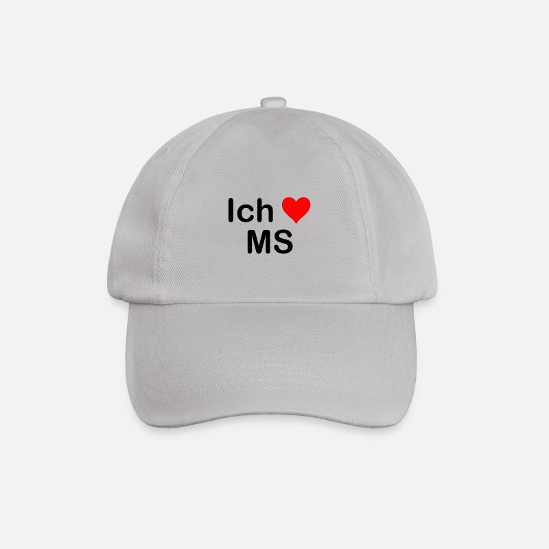 Ich liebe MS - Münster | Heimat | Geschenk - Baseballkappe - Grau