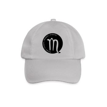 Tierkreiszeichen Skorpion (Scorpio) mit Text - Baseballkappe - Grau - Vorne