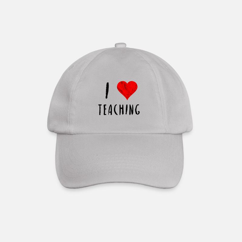 I love Teaching Lehrer Dozent Uni Geschenk Idee - Baseballkappe - Grau