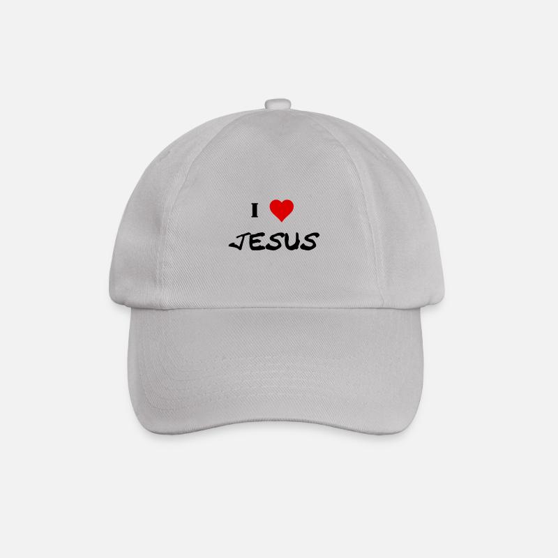 I love Jesus Geschenkidee Religion - Baseballkappe - Grau