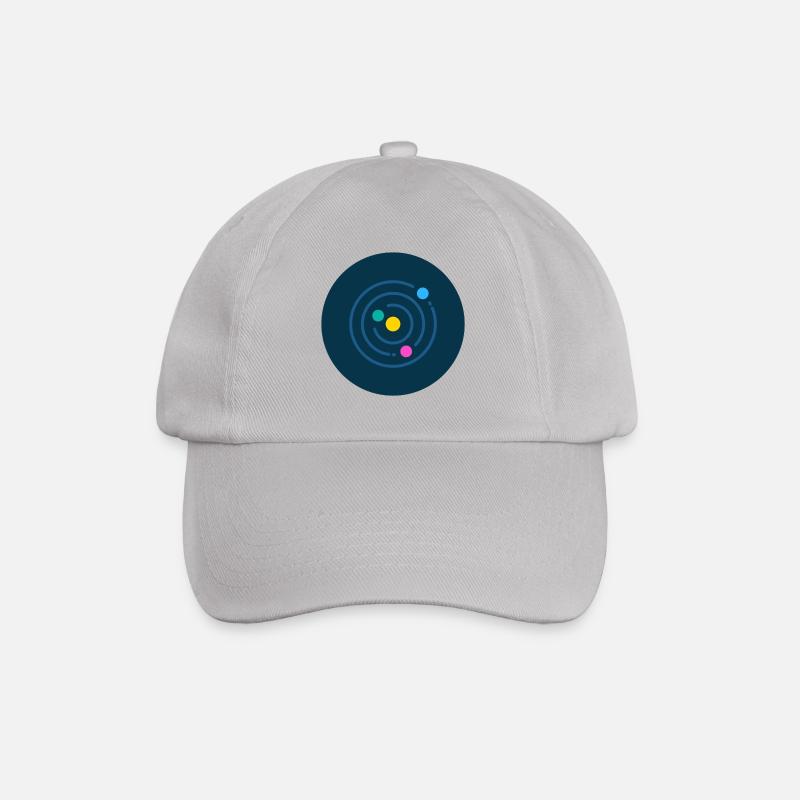 Minimalist Solar system - Baseball Cap - grey