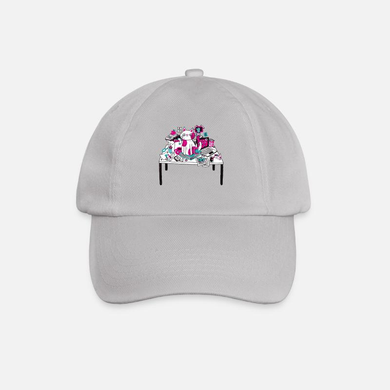 Chat sur le chaos de bureau - Casquette classique - bruyère