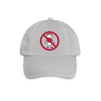 forbidden sign zone no child painted scribble com - Baseball Cap - grey - Front